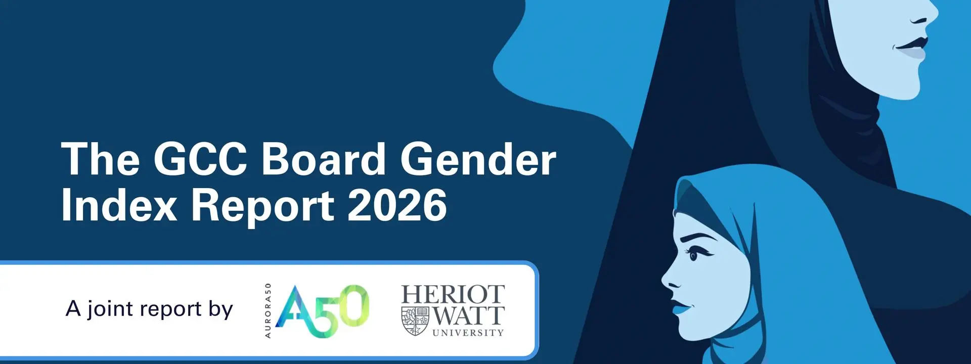 graphical illustration of women in hijab with title of report