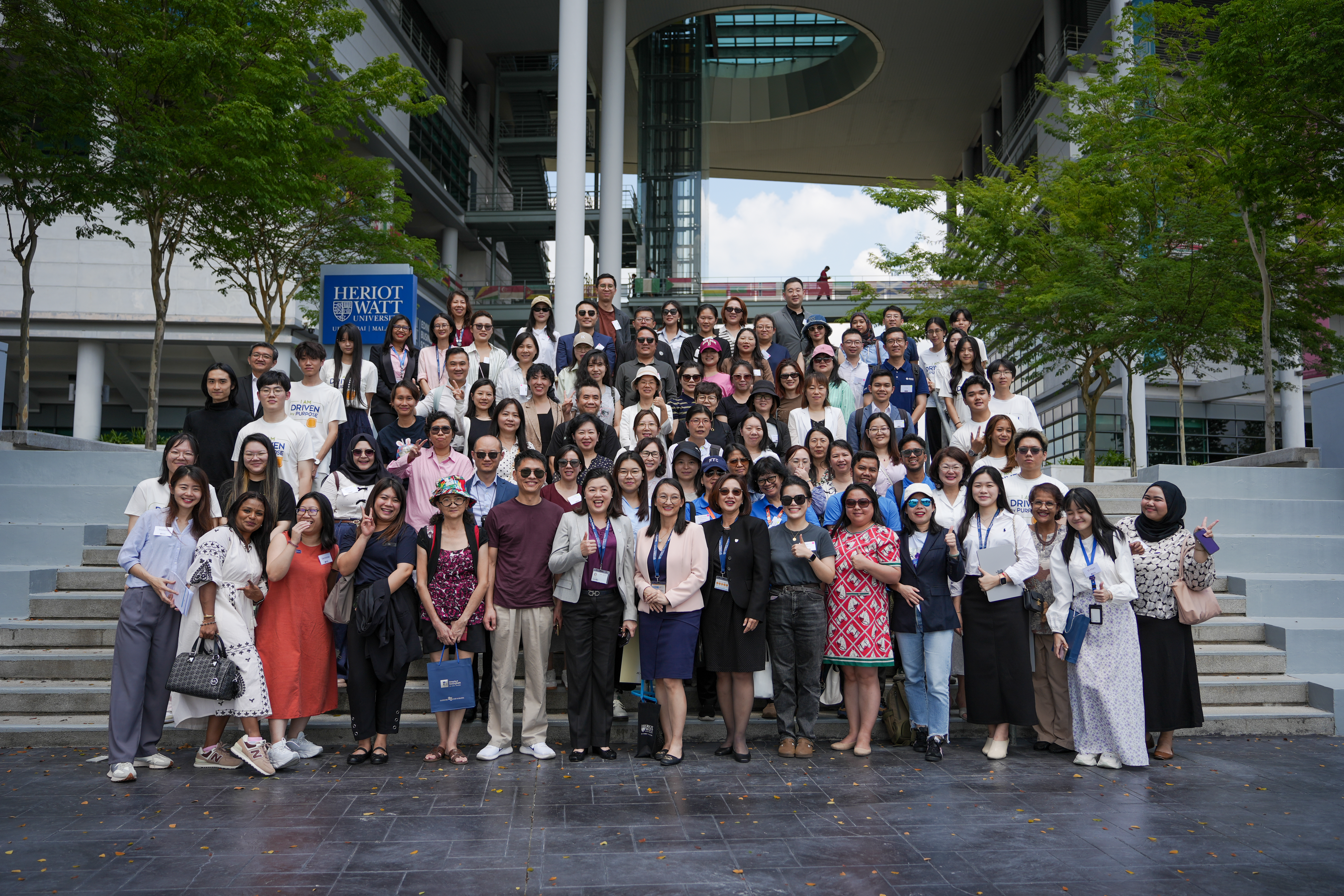 Education agents from China, Brunei, and Indonesia visiting Heriot-Watt University Malaysia, October 2025.