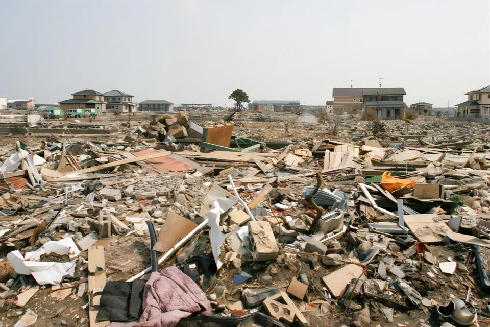 The aftermath of tsunami damage in Japan. The aftermath of tsunami damage in Japan.