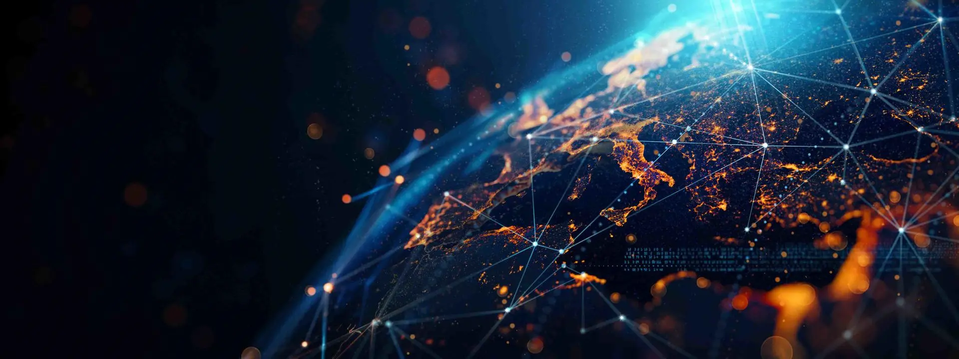 Image shows a graphic shot of the Earth.