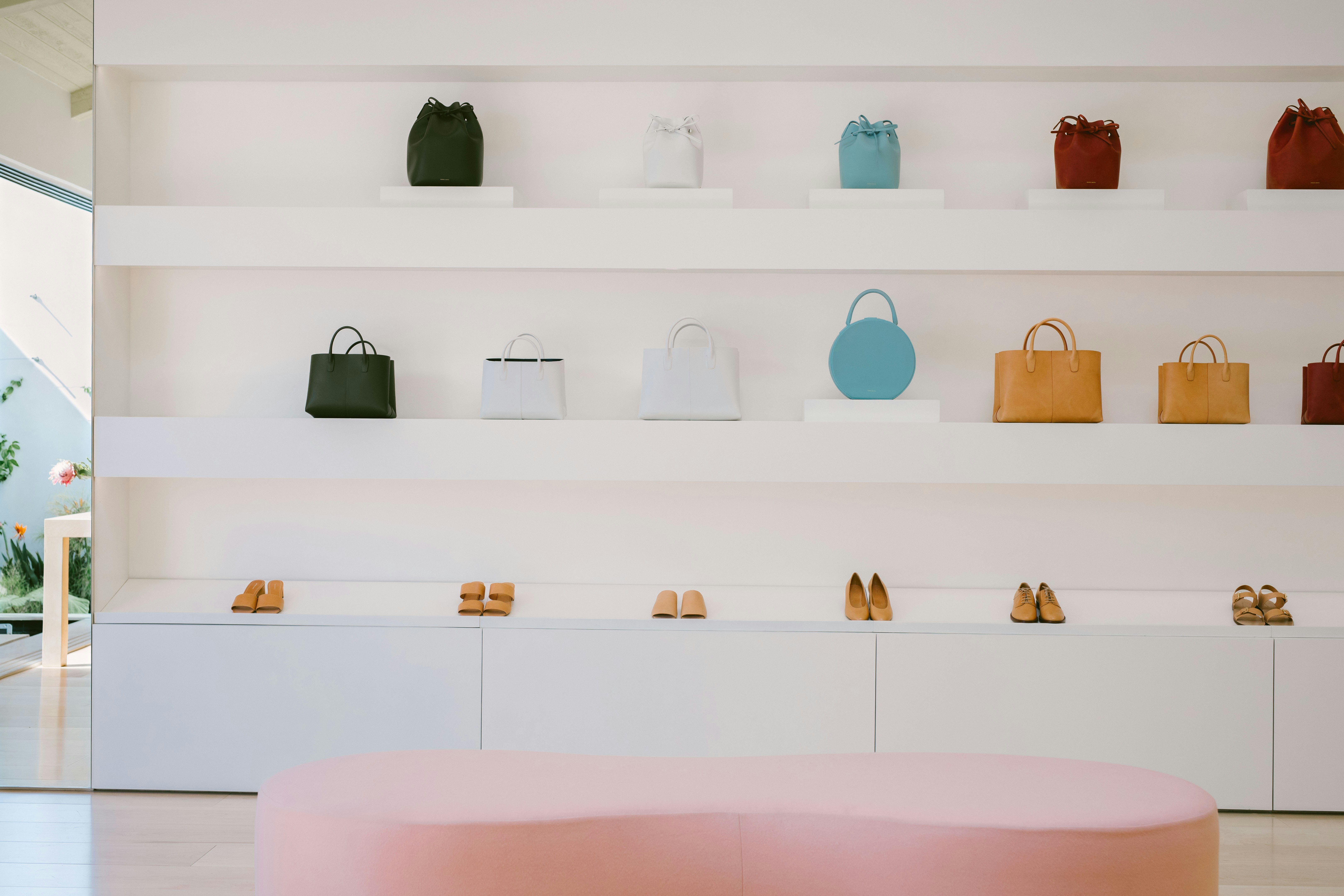 Interior of a high-end fashion store