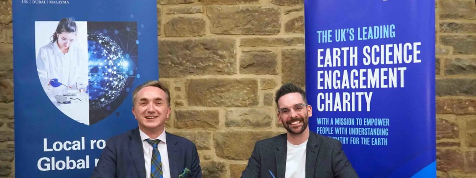 Professor Chris Turney and Conor Ellis.