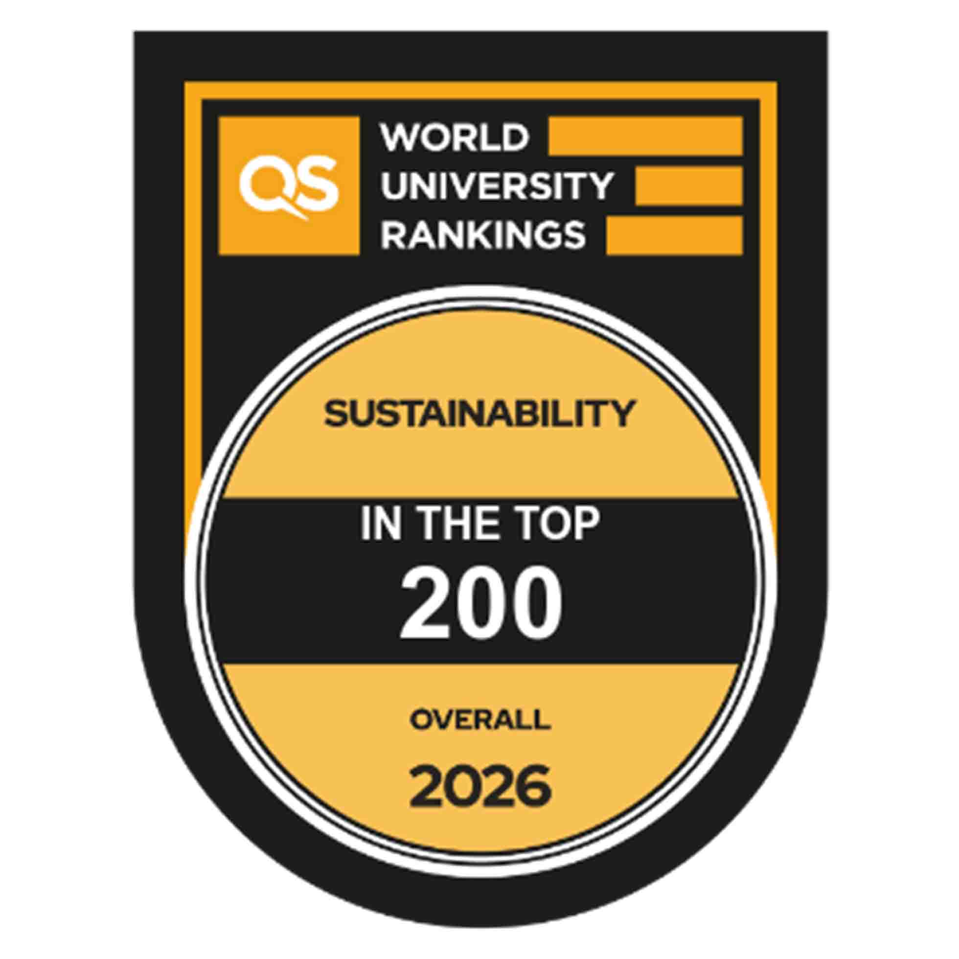 Logo of the QS World University Rankings awards.