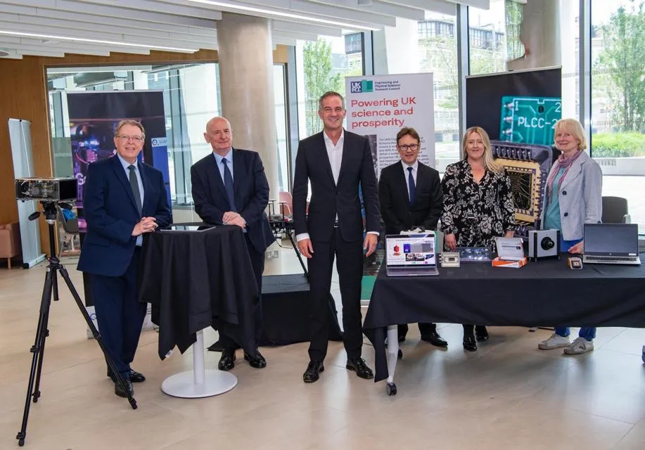 A group of stakeholders announcing the launch of five new Quantum Hubs