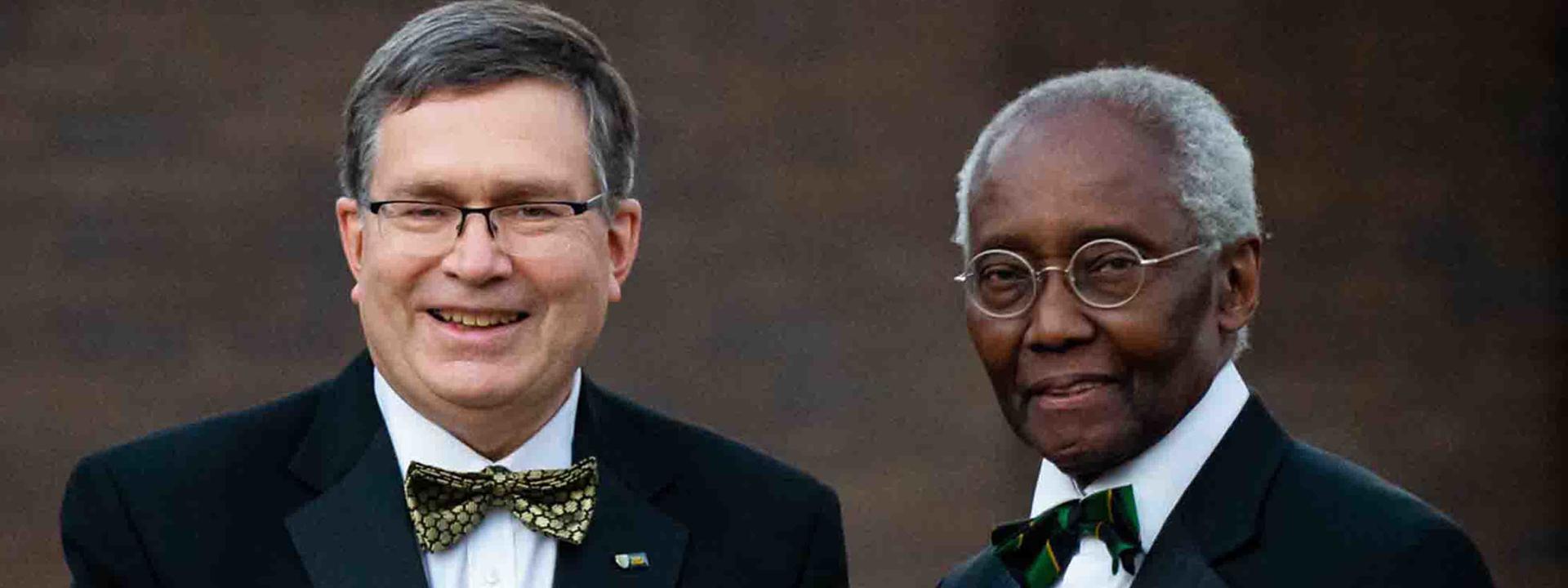 L-R: Professor Richard A. Williams and Professor Emeritus Sir Geoff Palmer.