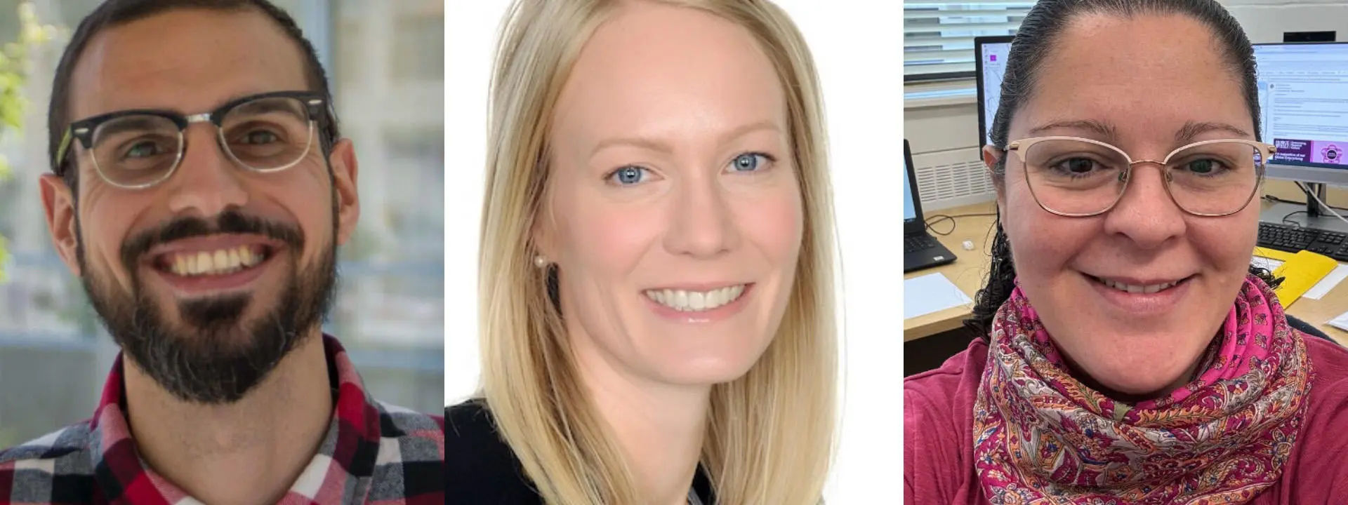 Head shots of each HWU researcher. L-R: Dr Samer Kurdi, Dr Ingrid Kelling, Dr Ceren Ince