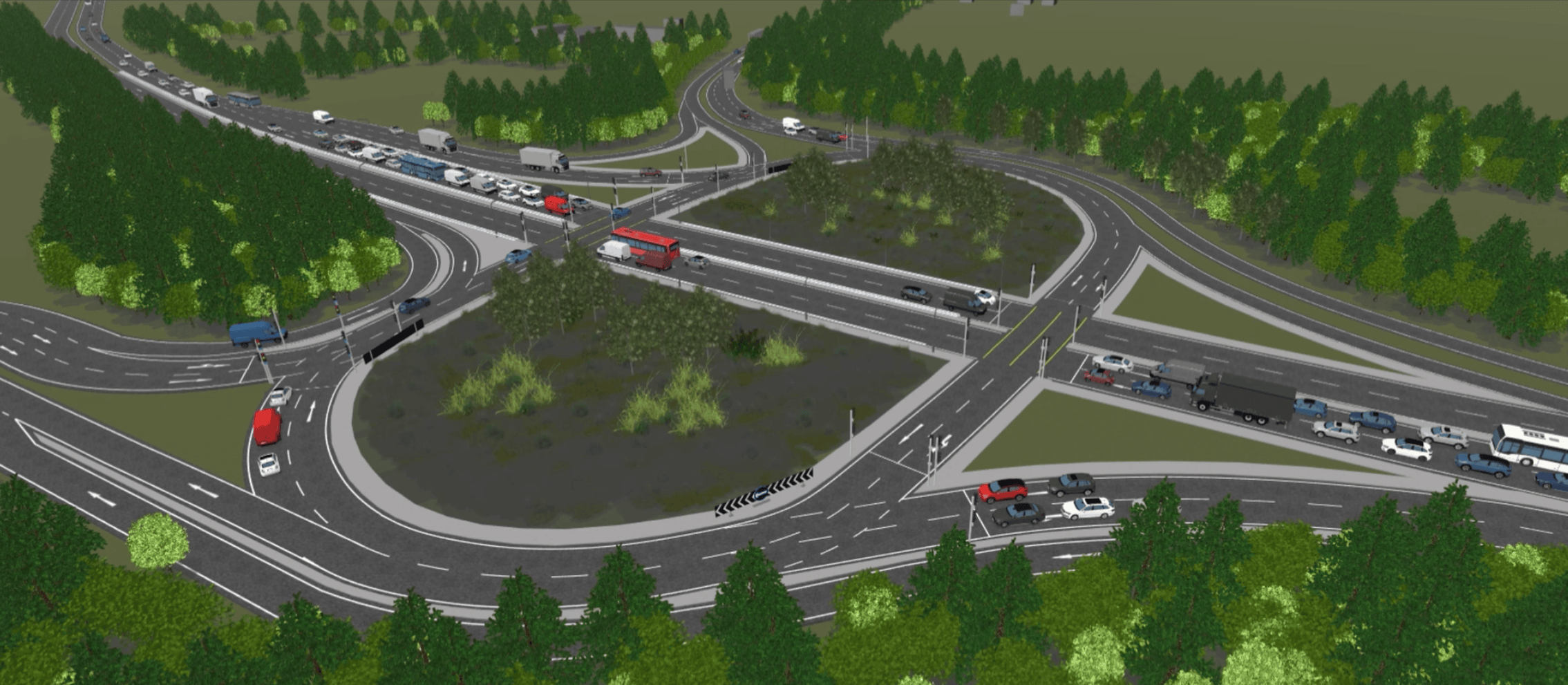 A simulation showing the students design 