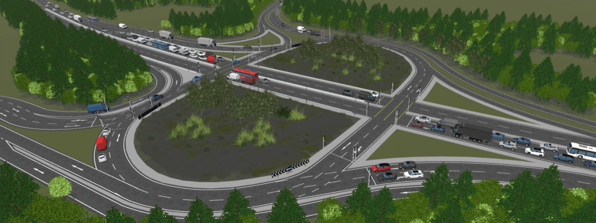 A simulation showing the students design