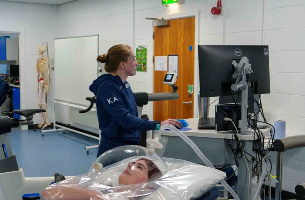 Resting metabolic rate test - measuring the number of calories your body burns at rest by analysing the oxygen you inhale and carbon dioxide you exhale.