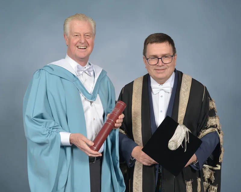 Dr Martin Mackay with Professor Richard A. Williams, Principal and Vice-Chancellor of Heriot-Watt University.