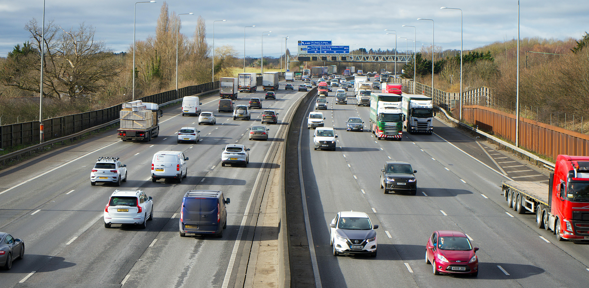 The M1 motorway. Photo by Mike Bird on Pexels.