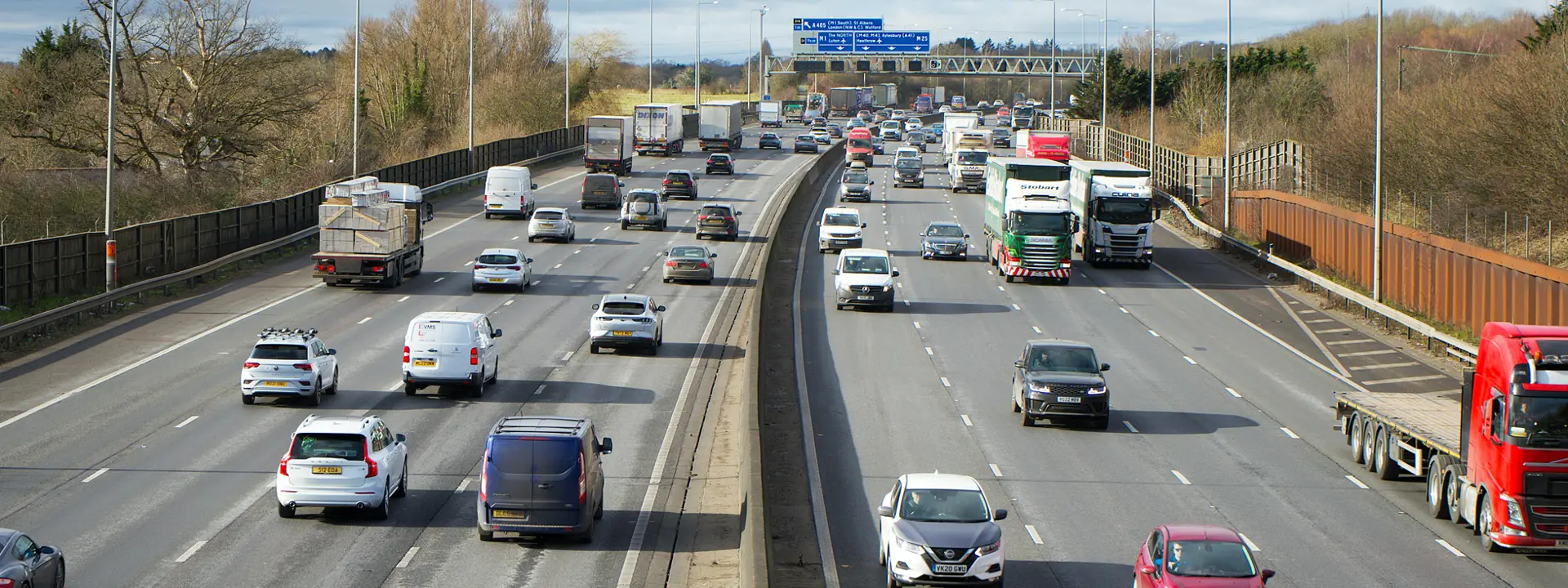 The M1 motorway. Photo by Mike Bird on Pexels.