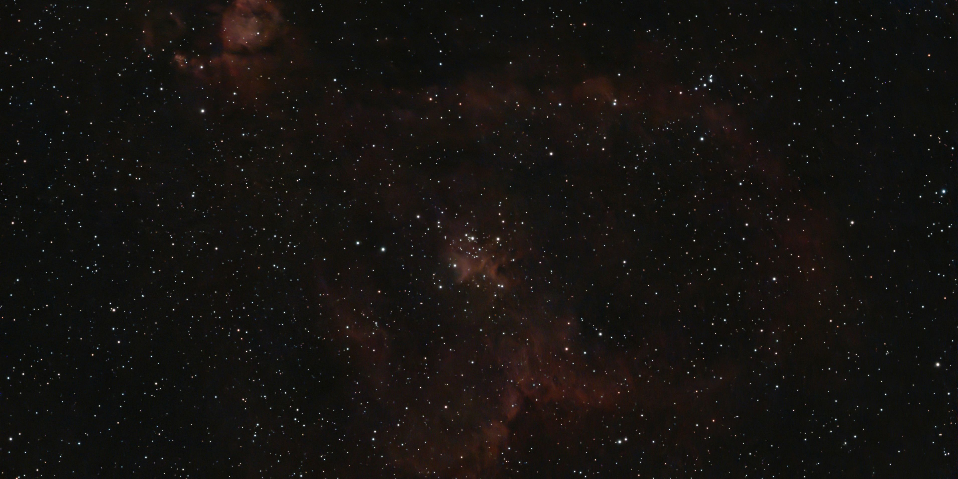 Dark cosmos with small bright dots - deep space