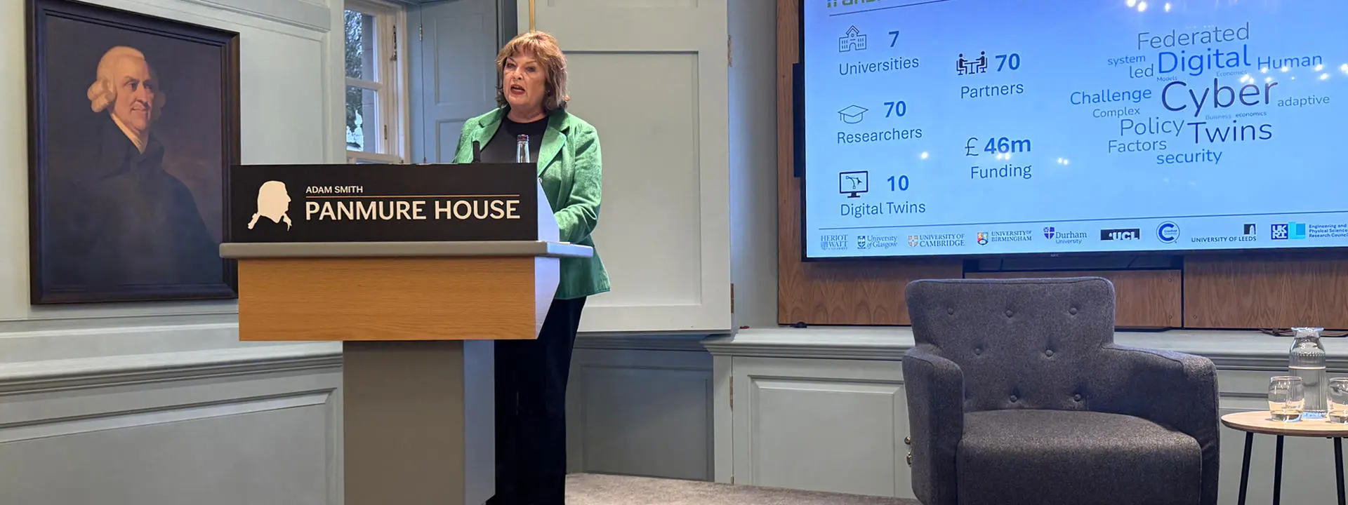 Fiona Hyslop MSP, Scotland’s Cabinet Secretary for Transport, Infrastructure and Connectivity, addressing the event.