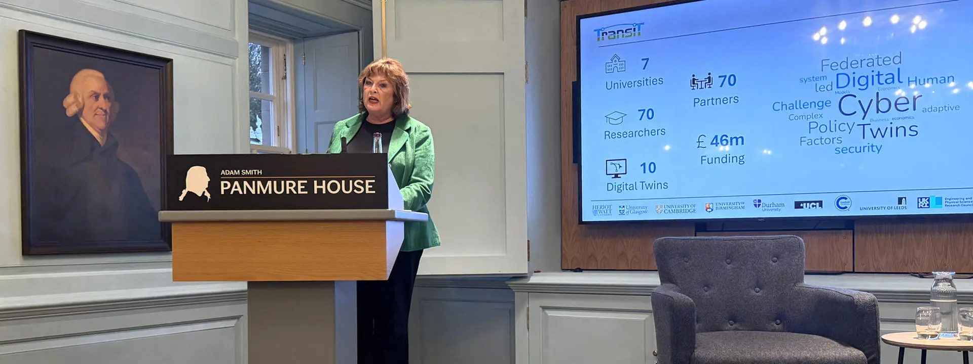 Fiona Hyslop MSP, Scotland’s Cabinet Secretary for Transport, Infrastructure and Connectivity, addressing the event.