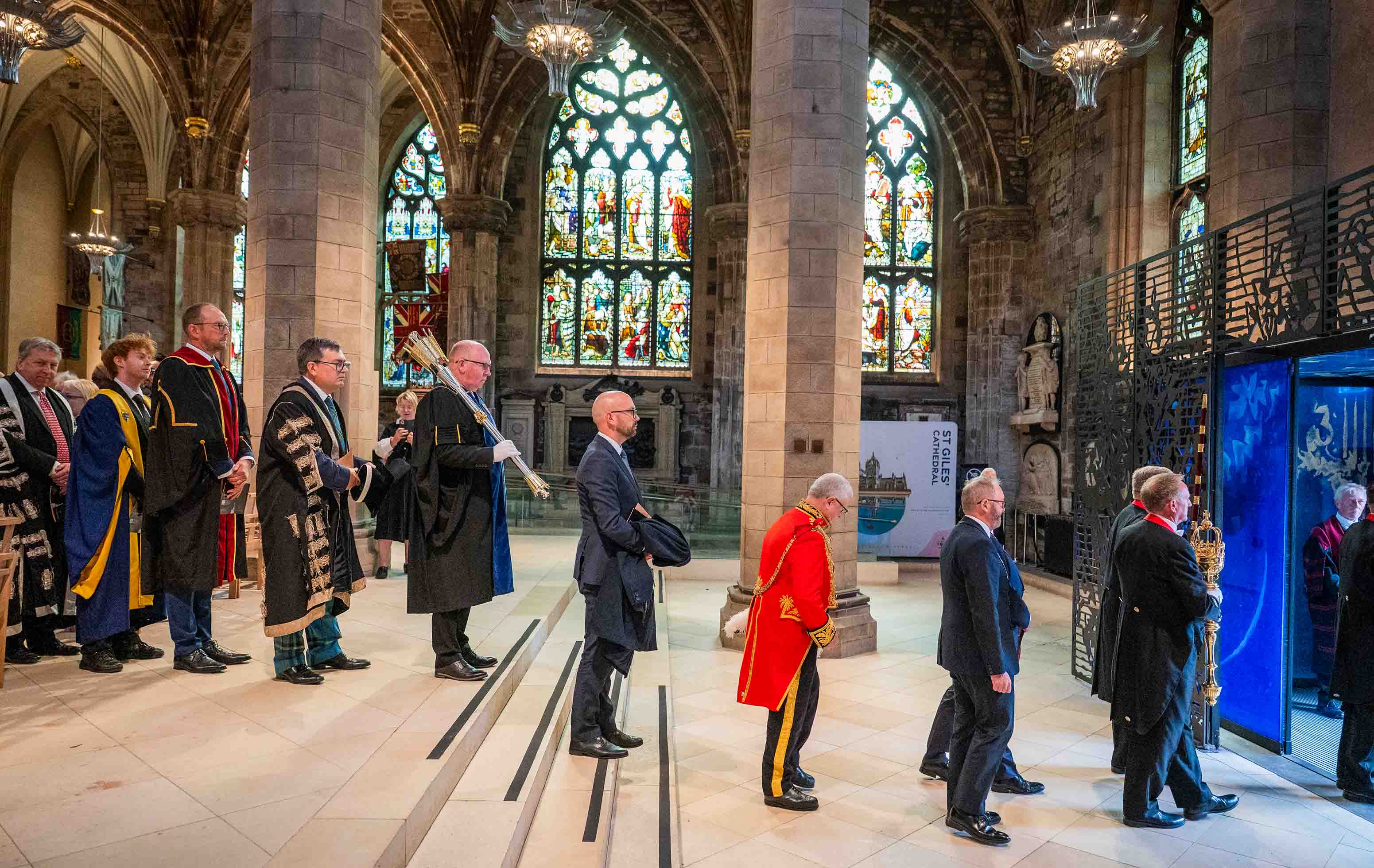 Processions leaves St Giles' Cathedral.