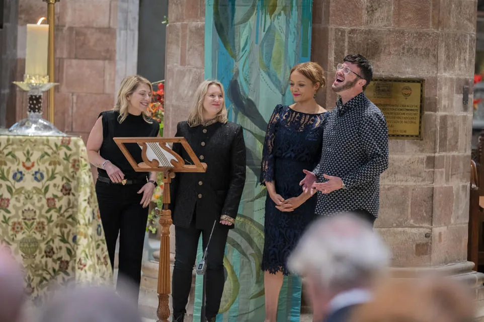 Singers performing at the service. 