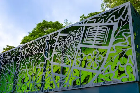 Edinburgh campus exterior HWU sign