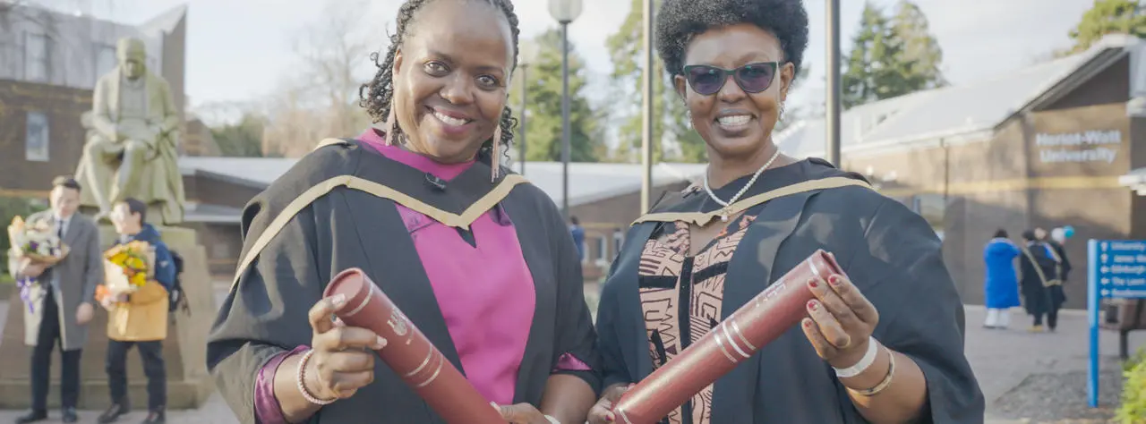 Two graduates at Heriot-Watt University