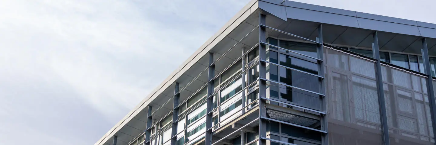 The side of a modern building
