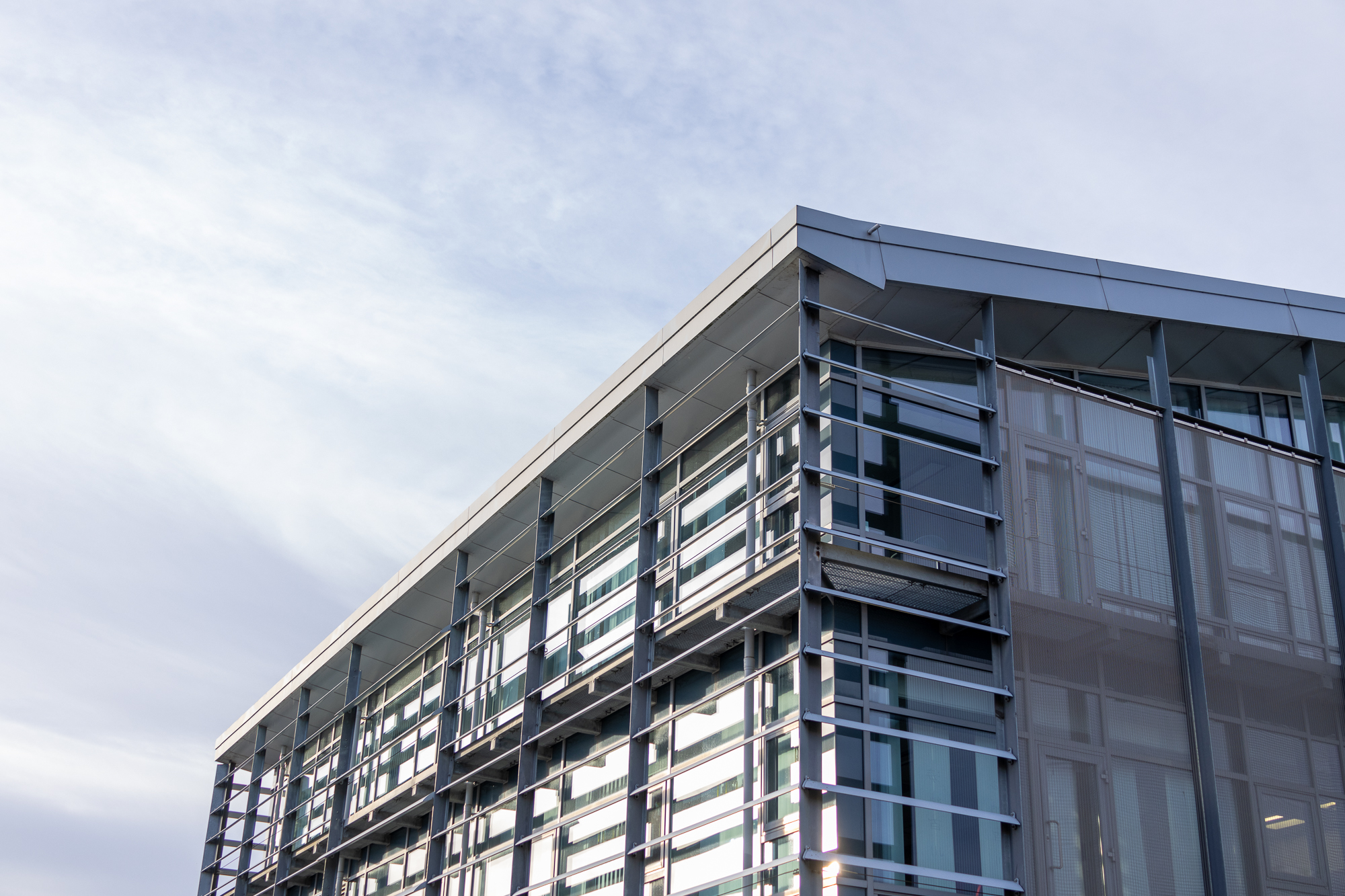 The side of a modern building