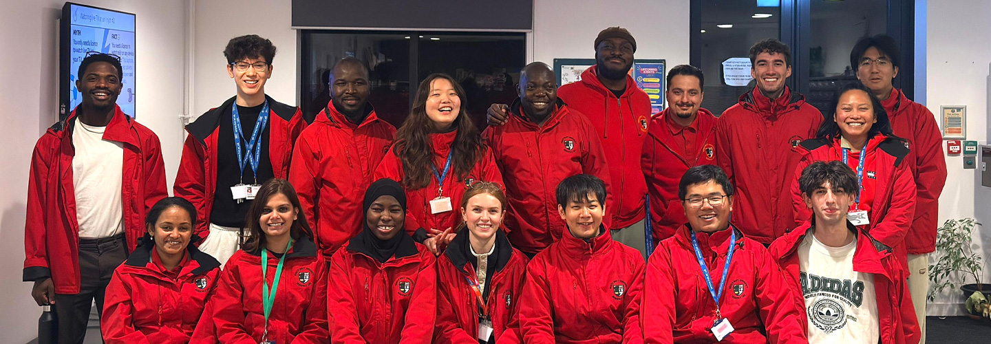 The Residence Life team pose for a group photo.