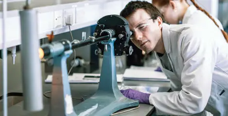 Chemistry student doing an experiment
