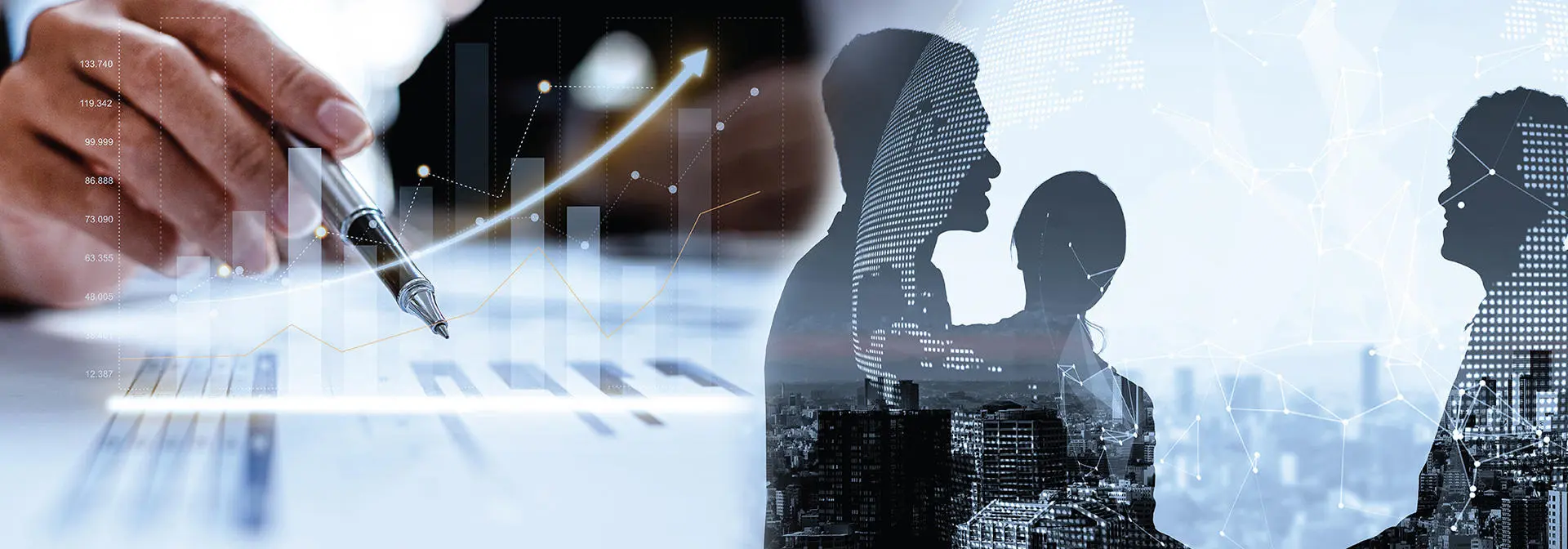 A handshake between business partners, representing the successful negotiation of a business deal.