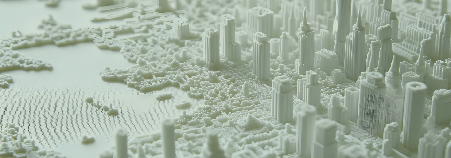 A 3D printed miniature city