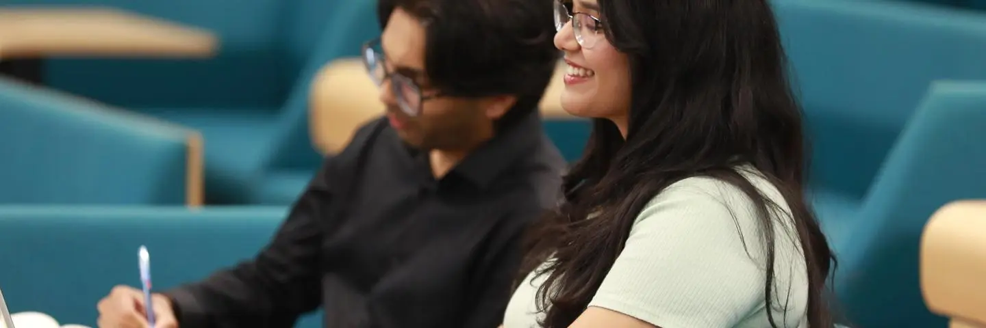 Students in Dubai studying on campus