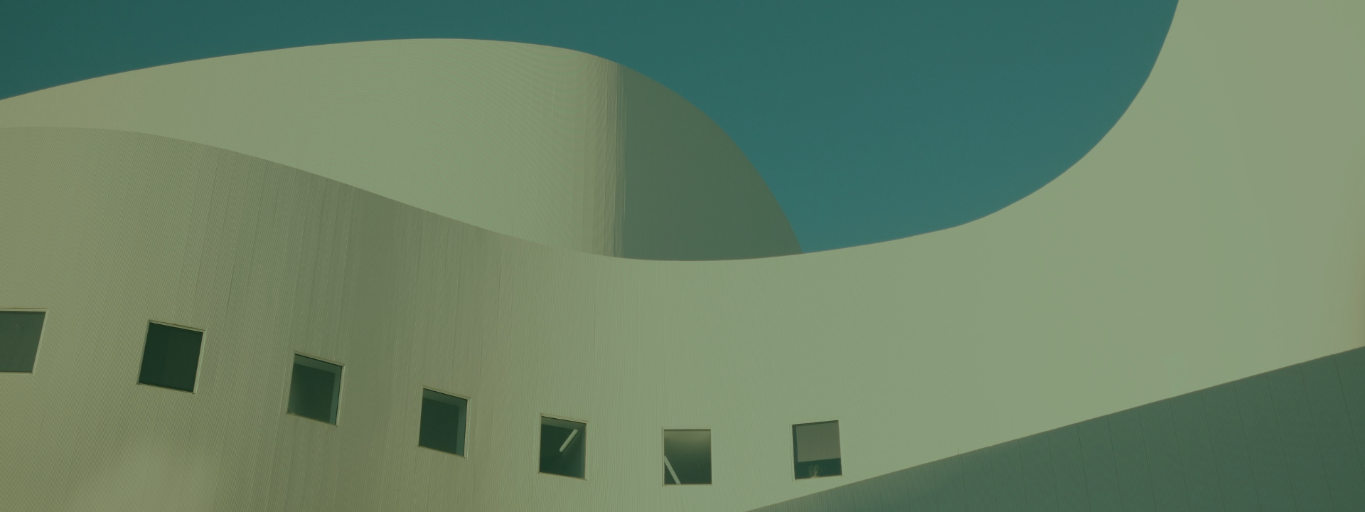 Modern curved building architecture