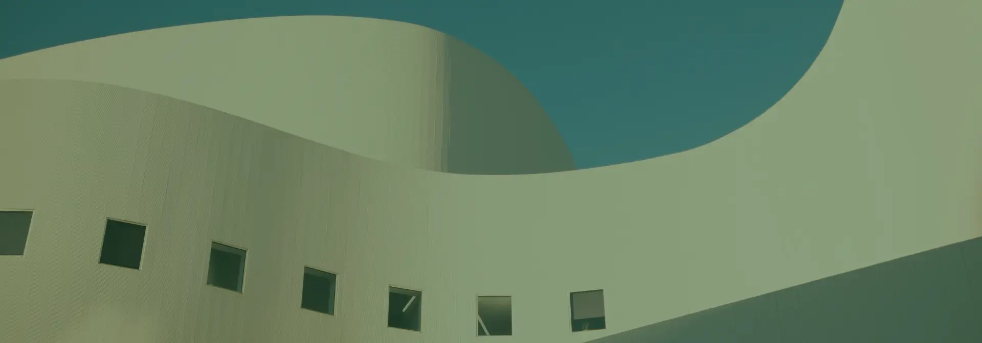 Modern curved building architecture