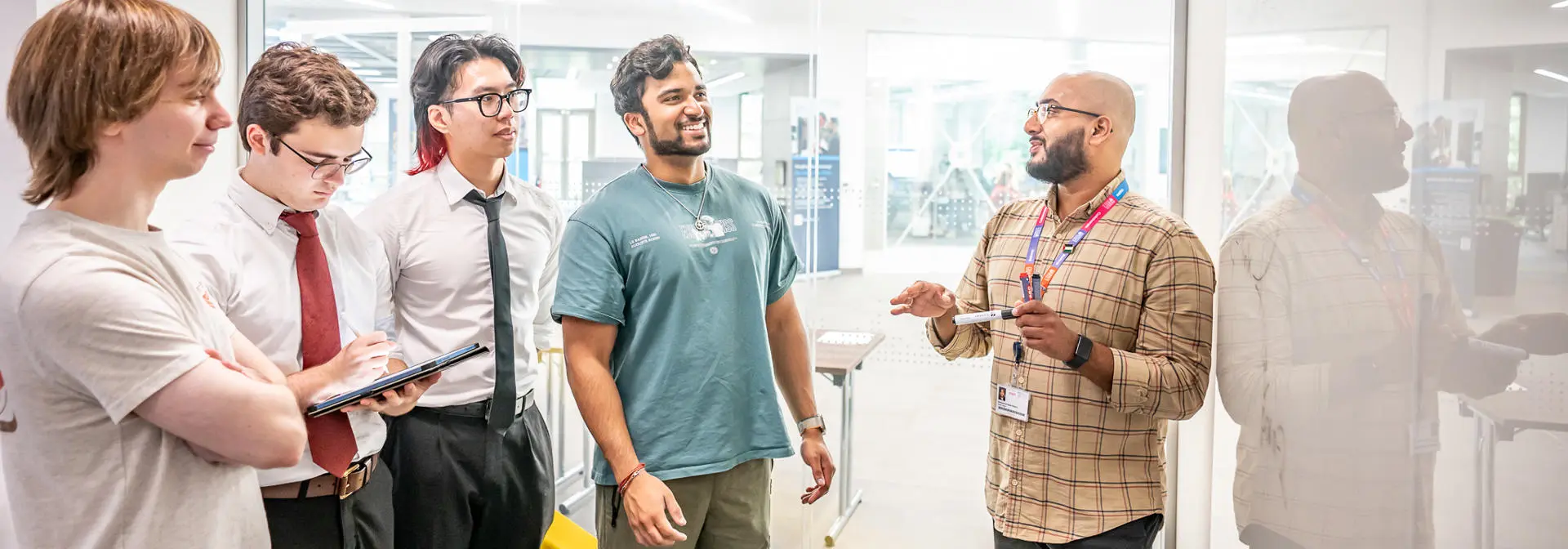 People working in a meeting room
