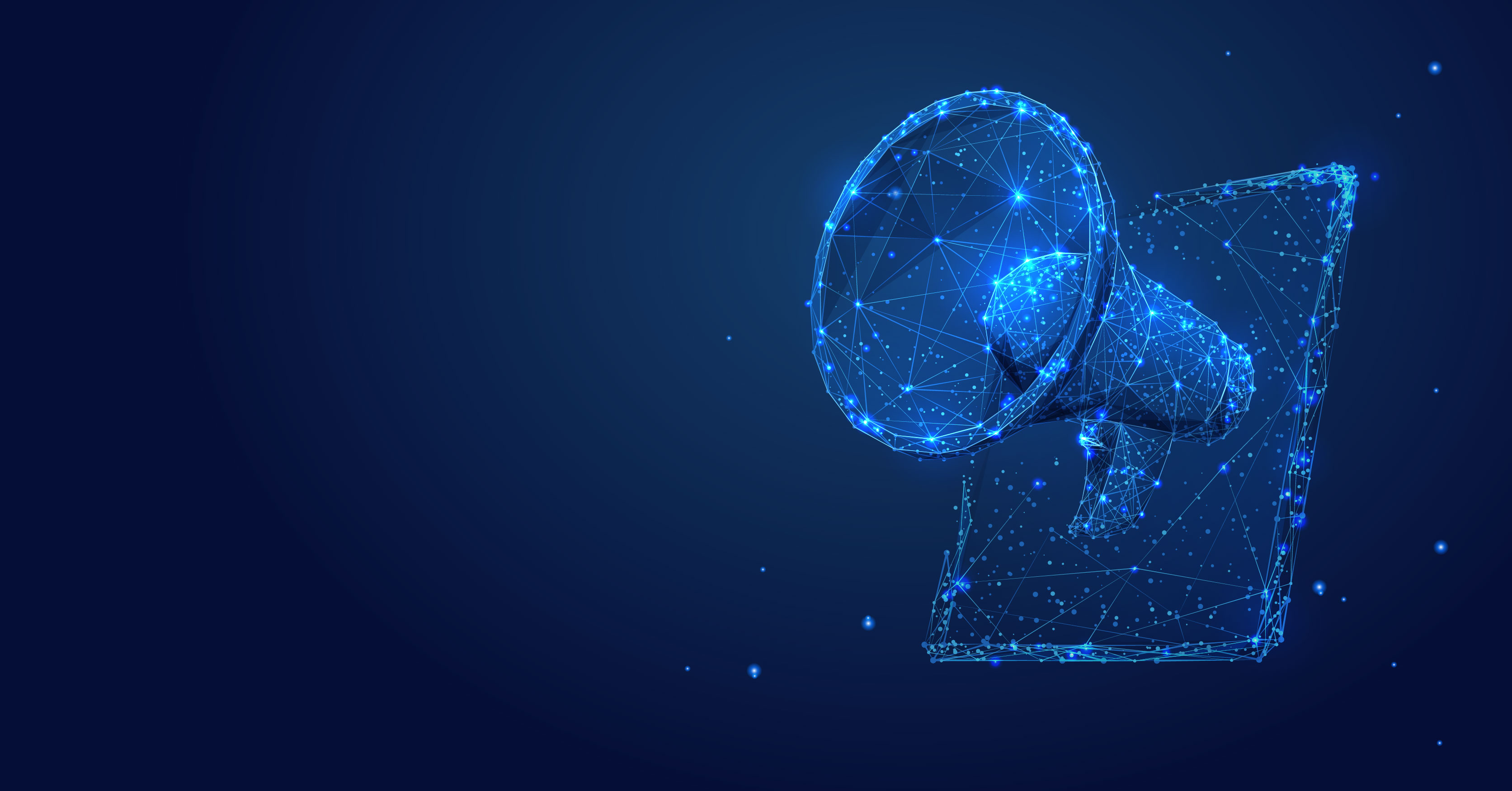 megaphone projected through a tablet screen