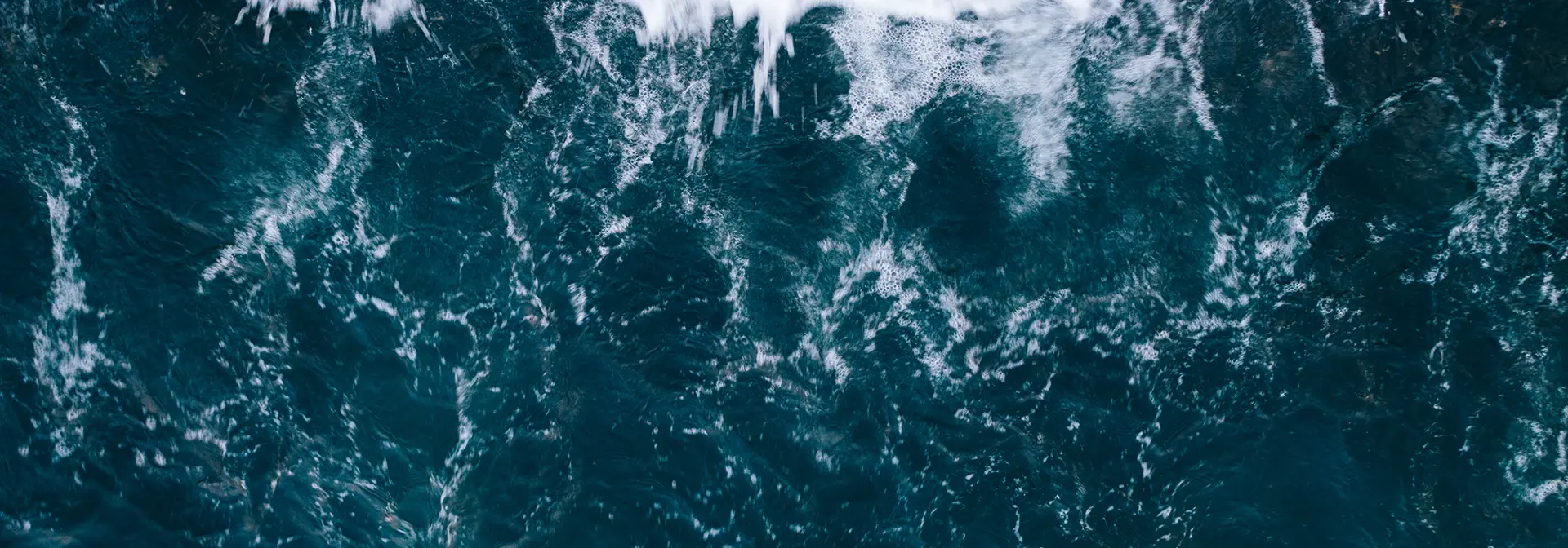 Crashing ocean waves from a bird's eye view