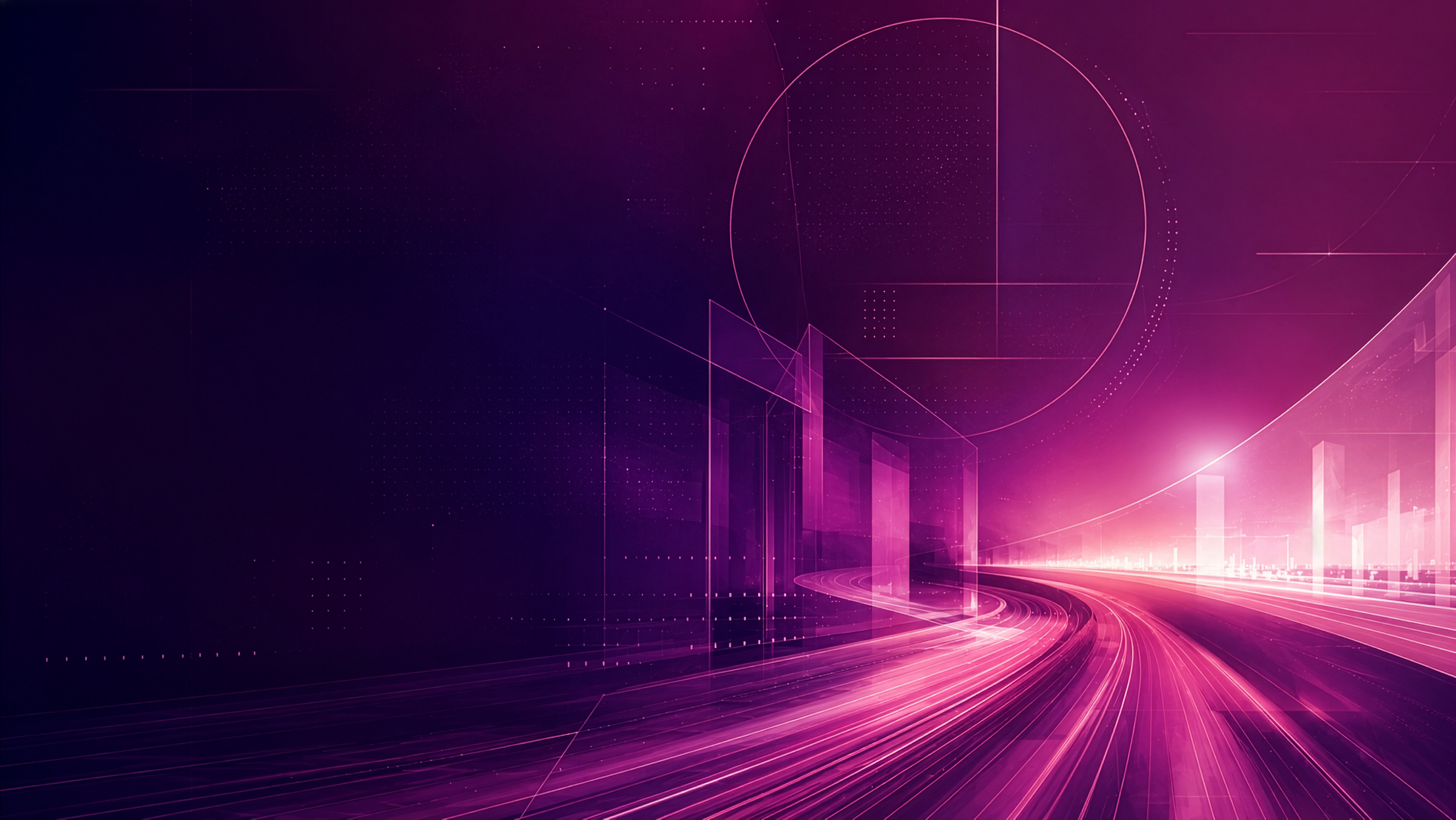 abstract representation of city in pink color