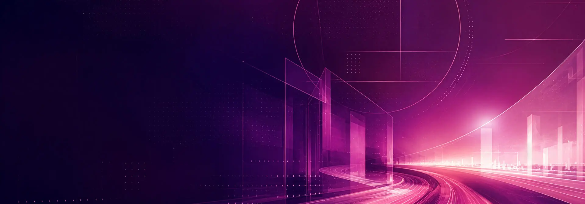 abstract representation of city in pink color