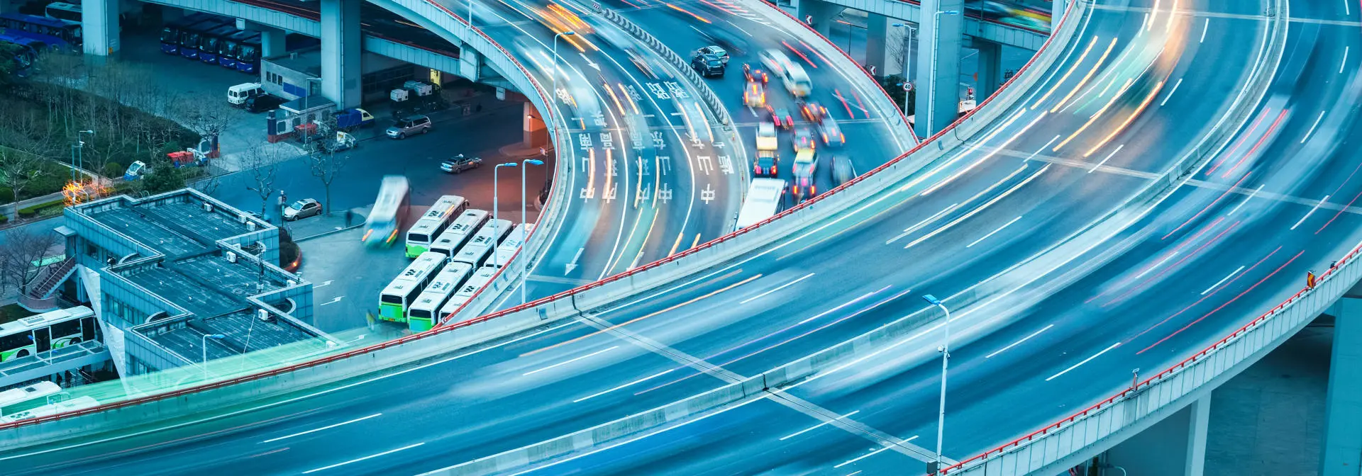 long exposure photography of cars on a highway