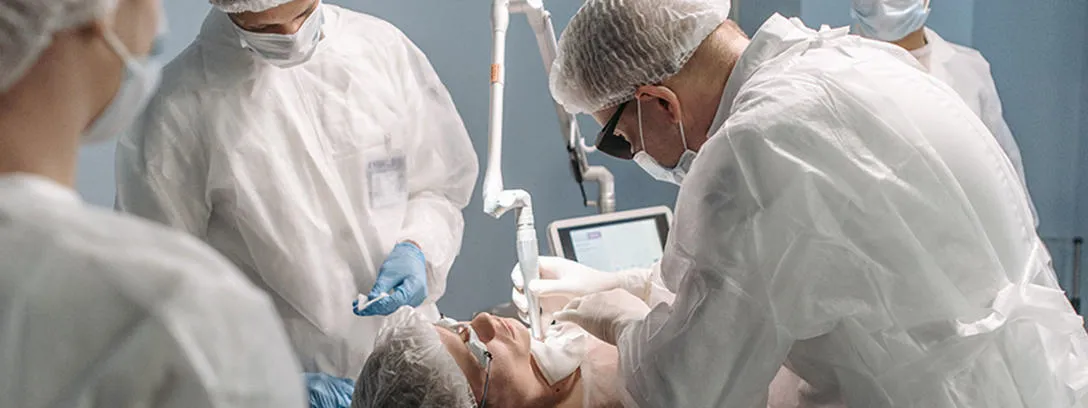 Doctors performing surgery