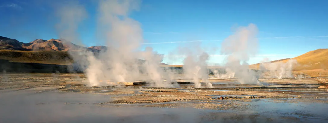 A geothermal field.