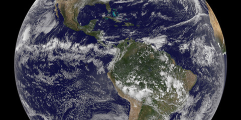 Planet Earth viewed from space