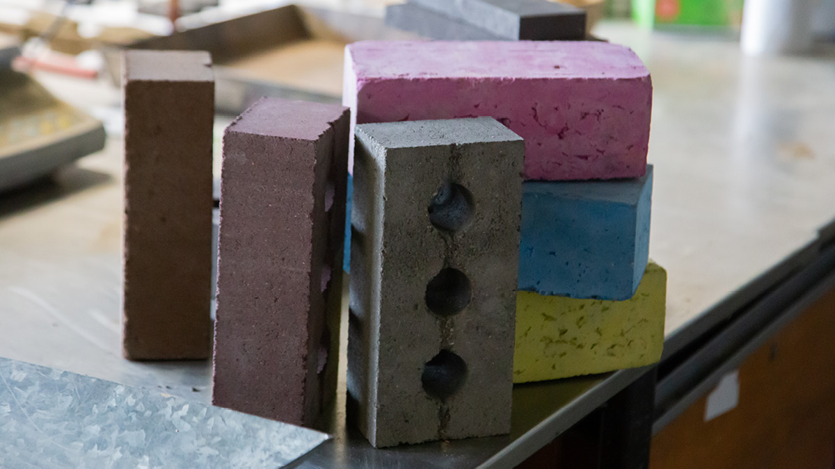 Image of k-briqs sustainable bricks made from construction waste