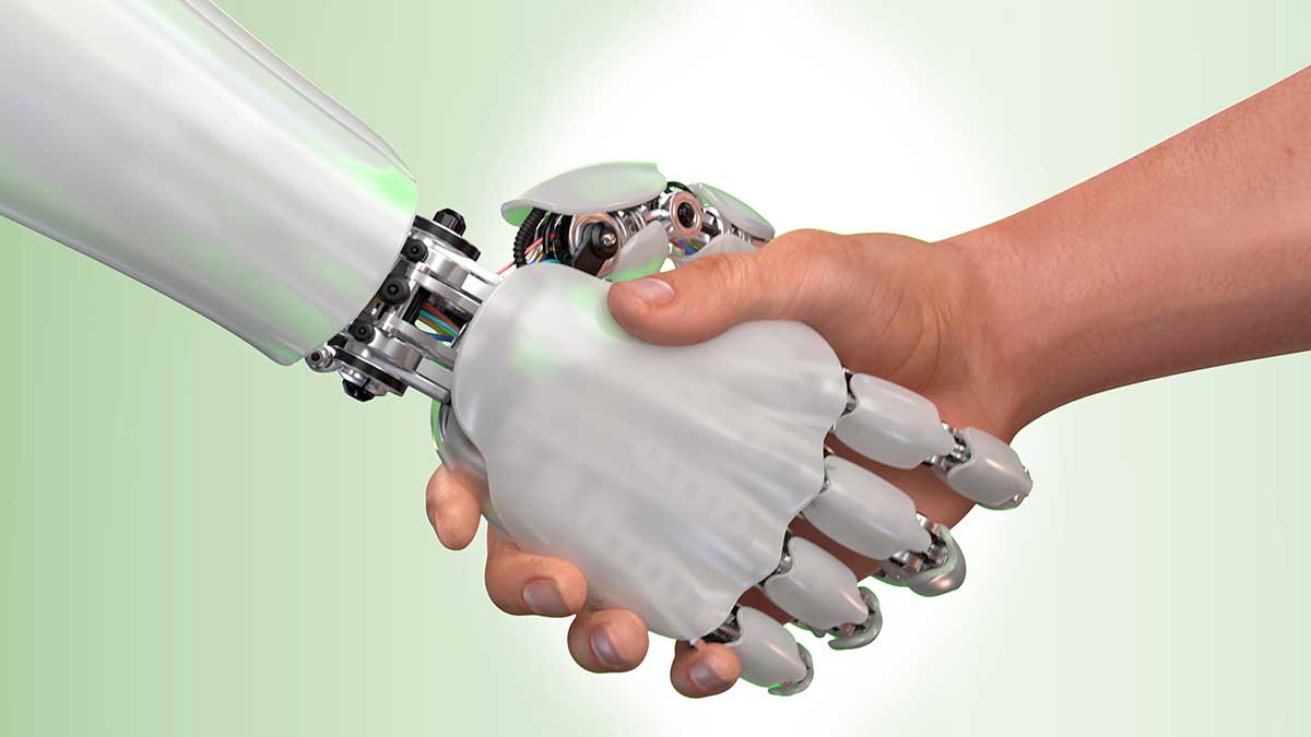 Handshake with robot