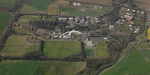 Aerial photo of the Edinburgh Campus