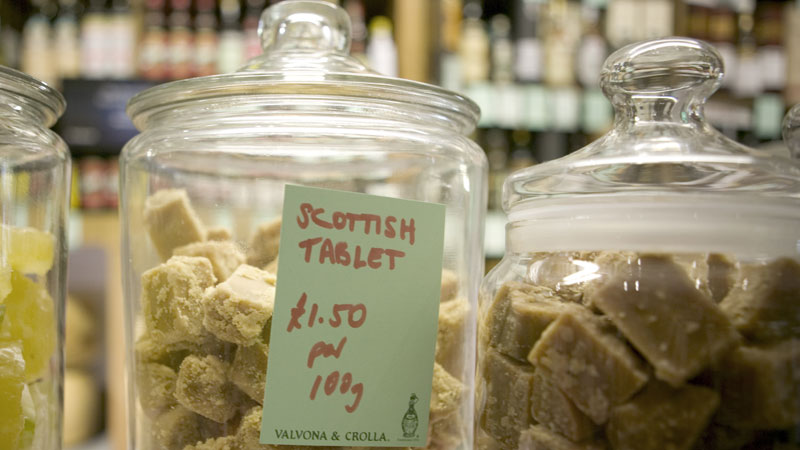 Scottish tablet in a jar