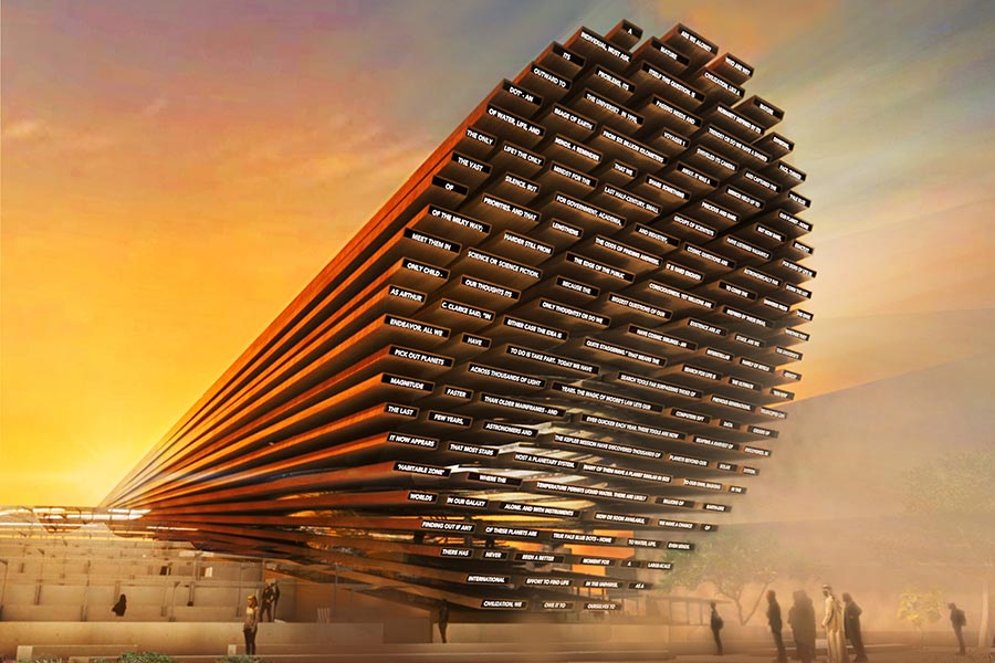 Exterior of the UK Pavilion at Expo 2020 Dubai