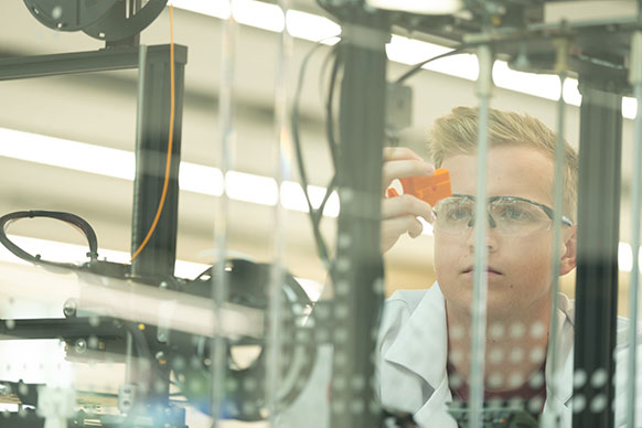 Student in Flex Lab