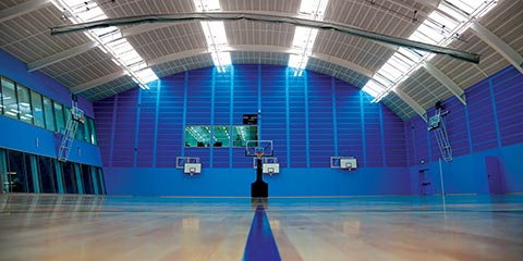 Basketball court at Oriam