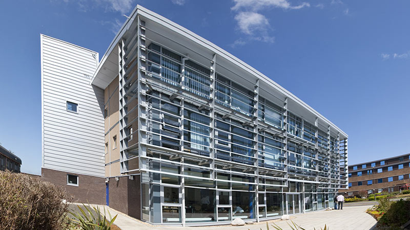 Exterior of the Postgraduate Centre building, Edinburgh Campus