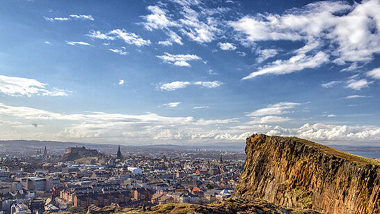 Edinburgh skyline seen from Arthur's Seat